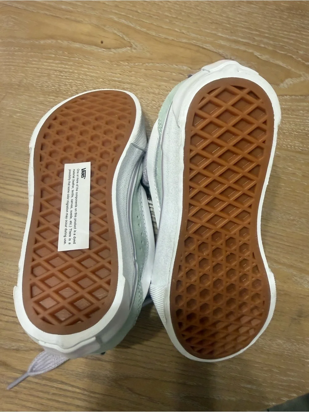 Vans Kids Mint Green and Lavender Lace-Up Sneakers